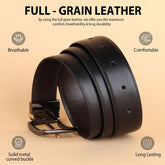 Hayes London | Italian Leather Reversible Black & Brown Belt For Men with Black & Gold Buckle (Leather Texture: Braided)